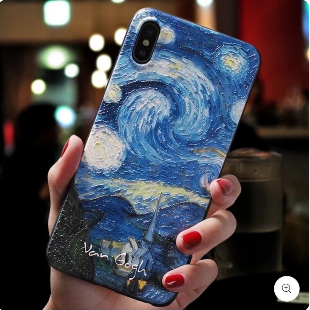Van Gogh Embossed iPhone Case